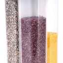 WINIAER Airtight Cereal Storage Container, Clear 2.3L Airtight Kitchen Food Storage Container with Lids and Compartments for Grain, Sugar, Flour, Rice, Nuts, Snacks