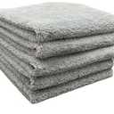Freebird 400 Edgeless Microfiber Towels, 16x16 inches, for Quick Detailers, Waterless Wash, Spray Waxes for Touch Ups, 70/30 Premium Korean Microfiber, 400 GSM, Ice Gray, (6 Pack)