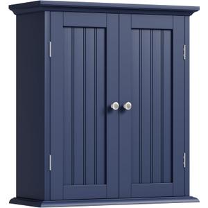 ChooChoo Bathroom Wall Cabinet with 2 Doors, Over The Toilet, 8.8"D x 21.1"W x 24"H