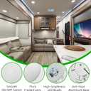 RV Light Interior 12V, 4.5Inch RV Ceiling Dome Light, RV LED Puck Light with ON/Off Switch, 500LM Camper Lights Fixture for RV Boat Camper Trailer (6500K Cool White, 2PCS)