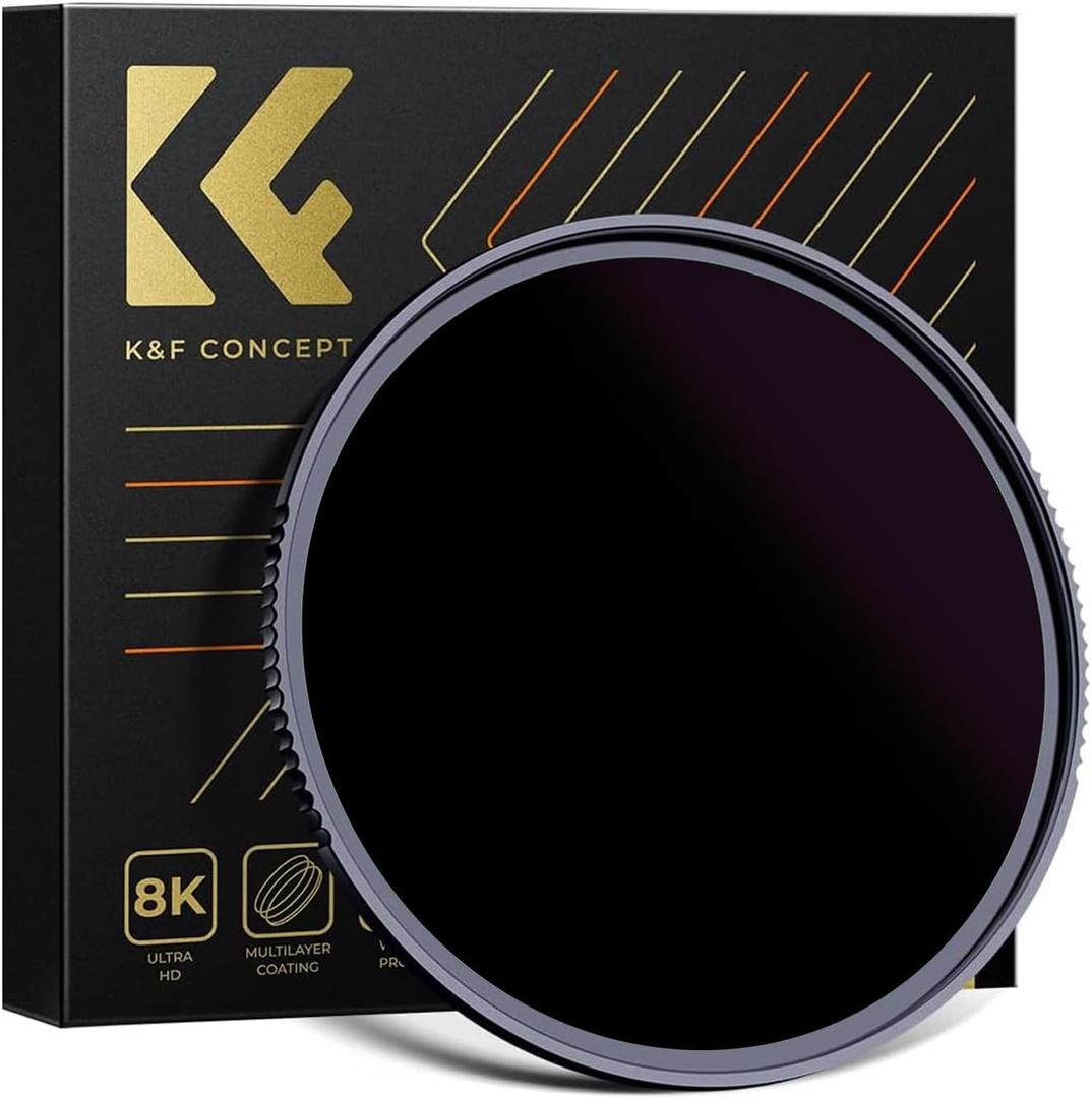 K&F CONCEPT 52mm ND100000(16.6 Stops) ND Lens Filter Neutral Density Lens Filter with 28 Multi-Layer Coatings (Nano X Series)