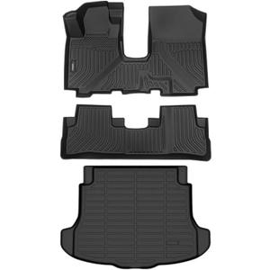 ANBINGO Floor Mats & Cargo Liner for 2007 2008 2009 2010 2011 CR-V, Waterproof Car Mats All Weather Guard TPE Floor Liners Front & Rear Row & Trunk Mats, CRV Full Set - Black