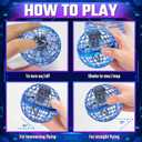 Sosuy 2025 Flying Orb Ball for Kids, Magical Hover Galaxy Cosmic Boomerang Space Floating Mini Hand Rotating Drone Stocking Stuffer Xmas Toys for Boys Girls Teen Age 6 7 8 9 10+ Blue