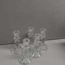 6.2" Tall Glass Candle Holder Set of 6 Taper Candles Holders for Candlesticks Clear Crystal Glass Candlestick Holders Candle Sticks Holder Decor for Wedding, Birthday, Thanksgiving,Housewarming