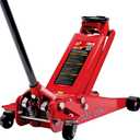 Big RED T83505-2 Torin Pro Series Hydraulic Low Profile Floor Jack with Dual Piston Quick Lift Pump, 3.5 Ton (7,000 lb.) Capacity, Red