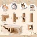 AceOrbit Hamster Tunnel Tubes and Wooden House Set, Composable DIY Hamster Tunnels and Hideout, Small Animal Tube for Mouse Gerbils Mice or Other Small Animals Habitat