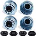 4pcs 2.72'' Trailer Hub Dust Caps, Trailer Spindle Bearing Dust Cap Cup Grease Cover Caps & Extra Rubber Plugs for 7000 to 8000 lb Boat Trailer Dexter EZ Lube Trailer Camper RV Axle