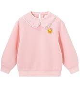 BDUCK+ Girls Boys Sweatshirt Cute Cartoon Yellow Duck Crewneck Pullover for Toddler Kids (3-12 Years) Long Sleeve Shirt Tops Size 140/68