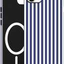 Jusy Compatible with MagSafe Striped Phone Case for iPhone 7/8/SE, Cute Aesthetic Magnetic Soft TPU and Hard PC Protective Phone Cover for Women GirlsMatte - Navy Blue