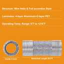 Heavy Duty Flexible Dryer Vent Duct Hose 4 inch 25FT with 2 Key Hose Clamps