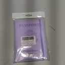 Passport Holder for Travel, Leather Passport Cover Wallet Case RFID Blocking Passport Book Holders for Travel Women Men Family Travels Must Haves Essentials, Purple