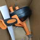 Drain Auger, Clog Remover with Drill Adapter, 25 Feet Flexible Plumbing Snake Use Manually or Powered for Kitchen, Bathroom and Shower Sink, Comes with Gloves (Orange)