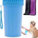 Dog Paw Cleaner, Foot Washer for Pets - Quickly Clean a Muddy Paw, Soft Silicone Bristles, Suitable for Small, Medium, Large Breed Dogs(with 1 Absorbent Towel)