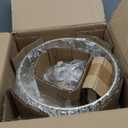 Small Gold Crystal Chandeliers, Modern Semi Flush Mount Chandelier 4-Light Drum Crystal Ceiling Pendant Light Fixture 12 for Foyer Entryway Kitchen Hallway Dining Room