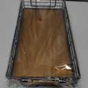 Toilet Paper Basket, 13 Inch Bathroom Basket Toilet Tank Tray Organizer Storage for Toiletries, Living Room and Kitchen (Walnut)