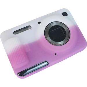 Easy Hood Camera Case for Kodak PIXPRO FZ55, Soft Silicone Cover Anti-Scratch Slim Fit FZ55 DSLR Camera Sleeve Body Skin Travel Protective Case, White Pink