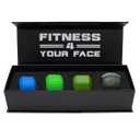 Jawzrsize Athletic Bundle Jaw Enhancer - Jaw, Face, and Neck Exerciser, Helps Reduce Stress and Cravings - Facial Exercise (Pop N Go & Custom Fit (Beg., Adv., & Elite), Green & Blue)