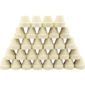 Mini Pastel Terracotta Pots for Micro Gardens 30 Pack, 1.1 Tiny Breathable Clay Planters, Macaron Colors, for Moss, Fairy Gardens, Dollhouses, and Succulents (Yellow, 1.1 Inch)