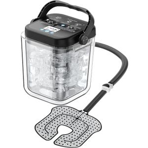 Ice Therapy Machine for Knee After Surgery, Rechargeable 7 Quarts Cold Therapy Machine for Knee Replacement Pain Recovery with Timer, Compression Pad, Powerful Pump (L1 Keen Pad)