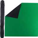 GSE Games & Sports Expert 32 x 32 Inches Rubber Anti-Slip Playmat, Mahjong, Dominoes, Poker Cards and Board Games Tabletop Cover Mat with Carrying Bag (Green), 1-Pack