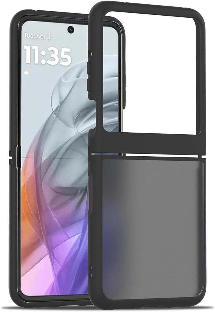 Case for Motorola Moto Razr 2024 Phone Black Razor 2024 Case Heavy Duty Moto Razr 2025 Cases Slim Rugged Shockproof Protective Cover