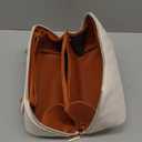 Large Capacity Travel Cosmetic Bag - Portable Makeup Bags for Women Waterproof PU Leather Checkered Makeup Organizer Bag with Dividers and Handle,Toiletry Bag for Cosmetics (Medium, white)