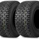 (2 Pack) 16x6.50-8 Lawnmower Tubeless Tire, 16x6.5-8 for Tractor Riding Lawn Mowers, 4 Ply, Turf-V Pattern