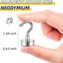 VNDUEEY 100 Pack Magnetic Hooks, 25Lbs Magnetic Hooks for Cruise Cabins, Strong Magnetic Hook Heavy Duty, Fridge Magnets with Hooks for Hanging, Magnet Hook for Kitchen, Classroom and Office