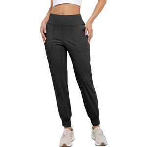 Women's Lightweight Joggers Pants Without Drawstring Running Sweatpants with Pockets for Women Lounge Travel, Large