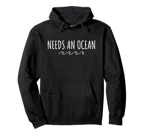 Needs and Ocean - Wave Pullover Hoodie, S