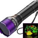365NM UV Blacklight Flashlight, Professional 4-Core High-Intensity Filtered LED, High Capacity of Battery, Ultra-Long Range Beam for Yooperlite Hunting, Scorpions, Pet Urine, Resins, Counterfeit Money