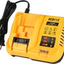 Lenoya DCB112 Charger Repalcement for Dewalt 12v/20v Battery Charger Compatible with Dewalt 12v/20v Max Battery DCB200 DCB203 DCB125 DCB107 Yellow