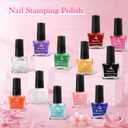 Biutee Nail Stamping Polish 12 Colors 6ML for Stamping Plates Air Dry With Gift Box