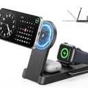 3 in 1 Magnetic Wireless for iPhone Charging Station: Foldable Portable Charger for iPhone 17-12 Pro Max & Apple Watch & AirPods, for Apple Multiple Devices Charger for Home,Office&Travel