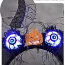 TWINKLEDE Light Up Halloween Headband Devil Horns Hair Accessories for Adult