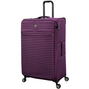 It Luggage Circulator 32" Softside Checked 8 Wheel Expandable Spinner, Italian Plum (Large)