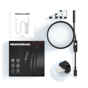 Plug & View Inspection Cam with 5M Bendable Cable and Swappable Tool Tips,2.0MP HD Camera, Capturing Exactly,IP67 Waterproof, for iPhone/Android