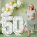 JoyMuse 2.3FT 50 Marquee Numbers, 50 Light up Numbers 50th Birthday Decorations for Birthday Party Anniversary Backdrop