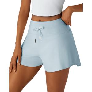 Sweat Shorts for Women - Athletic Workout Runing Dolphin Shorts with Pockets for Gym Lounge Summer (Blue, M)
