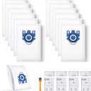 12 Pack 3D Dust Bags, Compatible with Miele GN Vacuum Bags, Replacement for Miele Classic C1 Complete C1, C2, C3, S400i S600 S2 S5 S8 Series, with 4 MP Filters, 4 AC Filters