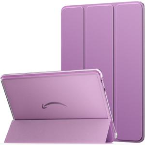 MoKo Case for All-New Amazon Kindle Fire HD 10 Tablet (13th Generation, 2023 Release) 10.1", PU Leather Trifold Stand Cover for Fire Tablet 10 2023, Auto Wake/Sleep, Taro Purple