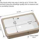 Undermount Bathroom Sink Rectangle, Hugsleek Interior Bowl Size 16 x 11 inch White Porcelain Ceramic Vessel Sink Under Counter Exterior Size 18x13in Rectangular Bath Sink Basin Lavatory Fireclay