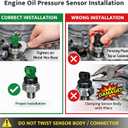 Engine Oil Pressure Sensor Sender Switch, Sending Unit fit for 1998 1999 2000 2001 2002 2003 Dodge Ram 1500 2500 3500 Pickup Van, 1998 Jeep Grand Cherokee, Wrangler/TJ, Dodge Durango Dakota PS291