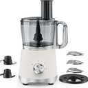 NEWBULIG 10.5 Cups Food Processor, Versatile Food processors with 5 Blades, 600W Powerful Meat Grinder for Slicing, Shredding, Chopping, Kneading, Dishwasher Safe, for Meat, Vegetables, Fruit, Dough