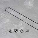 SaniteModar Linear Shower Drain, 2 in 1 Tile Insert and Flat Cover Shower Drian 48 inch, Brushed 304 Stainless Steel Linear Drain with Leveling feet and Hair Strainer