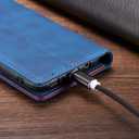 QLTYPRI Case for Samsung Galaxy S9, Soft Premium PU Leather Flip Case with Card Slot Kickstand Split Magnetic Closure Shockproof Protective Slim Wallet Cover for Samsung Galaxy S9 - Blue