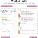 Planner 2026-2027, Jul 2026-Jun 2027 Academic Monthly & Weekly Planner | 6.3" x 8.5" Hardcover Pretty Calendar Planner for Women, Spiral Organizer for School Office Home, Butterfly Patchwork