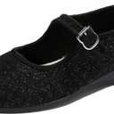 Women's Mary Jane Flats Comfortable Slip-on Flats Round Toe Dressy Ballet Shoes for Women (6)