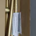 Modern Gold Curtain Rods for Windows 48 to 84 Inch, 1" Diameter Adjustable Heavy Duty Window Curtain Pole with Matte Gold End Cap Finials, Decorative Drapery Rods for Living Room, Bedroom (36''-88'' (1 Pack))