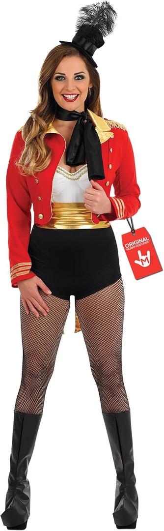 fun shack Womens Circus Ringmaster Costume, Lion Tamer Outfit for Women, Ringmaster Dress for Themed Parties (X-Large)